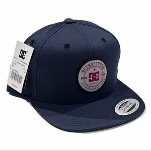 DC Shoes Snappy Blue Guilder SnapBack Flat Brim Hat Cap NWT